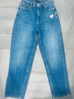 Ted Baker Classic Mid-Blue Wide Leg light Taper Jeans 26x26